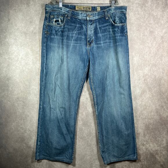BKE Marshall Jeans Mens 42X32 Blue Medium Wash Denim Straight Pockets Everyday‎ - Picture 1 of 11